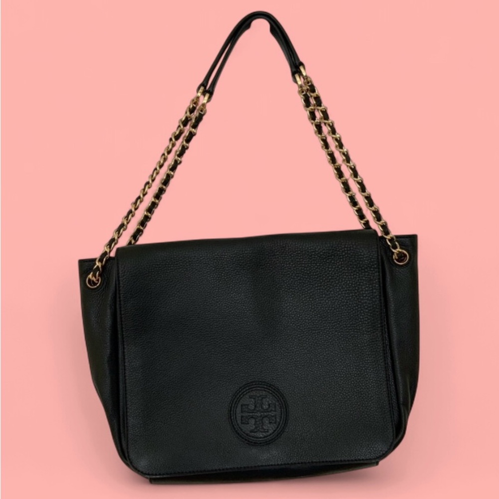 Tory Burch Black Leather Shoulder Bag